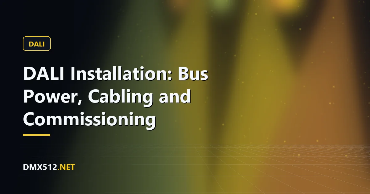 DALI Installation: Bus Power, Cabling and Commissioning