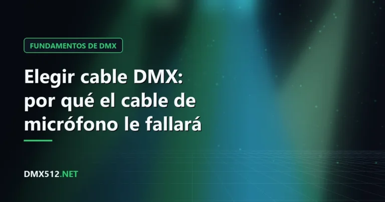 Elegir cable DMX: por qué el cable de micrófono le fallará