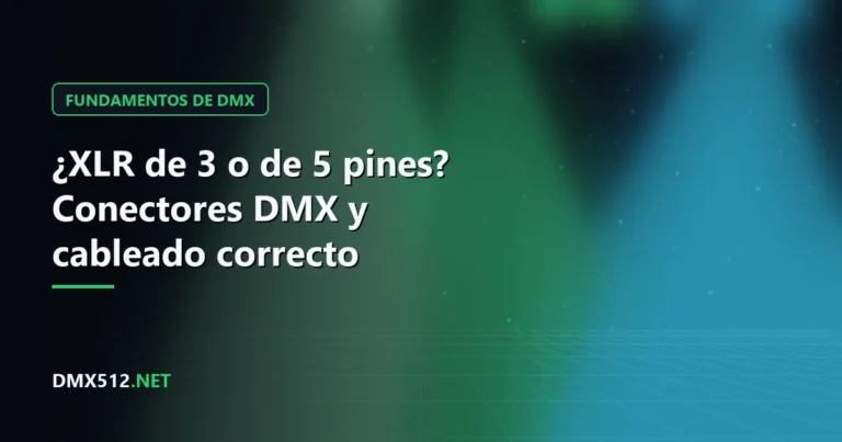 ¿XLR de 3 o de 5 pines? Conectores DMX y cableado correcto