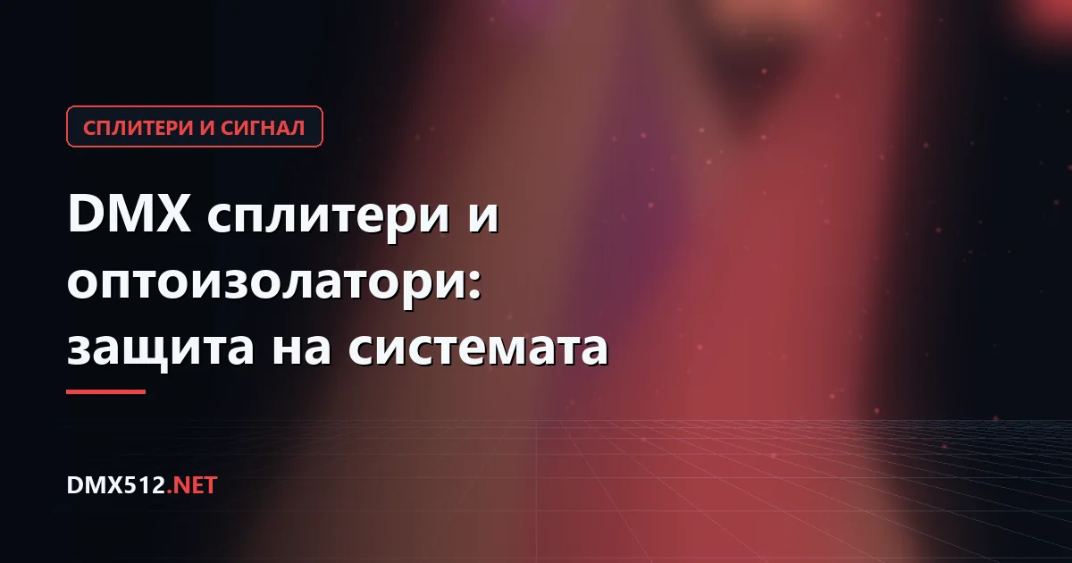 DMX сплитери и оптоизолатори: защита на системата