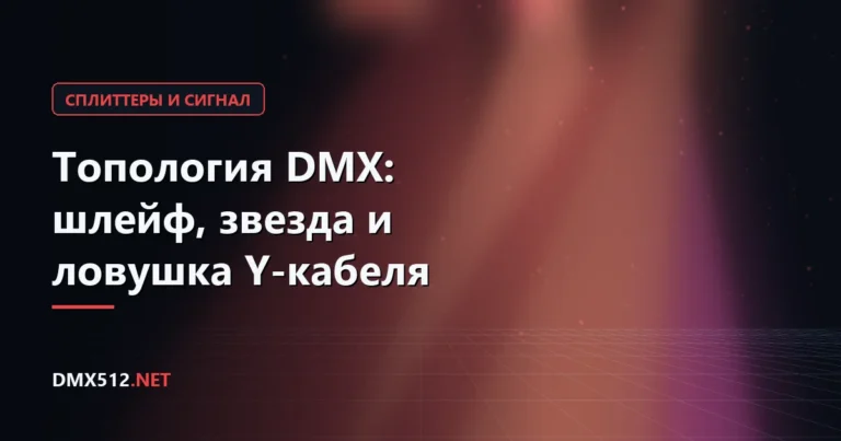 Топология DMX: шлейф, звезда и ловушка Y-кабеля