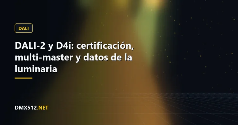 DALI-2 y D4i: certificación, multi-master y datos de la luminaria